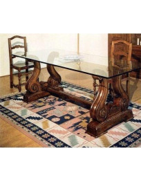 TAVOLO GAMBE A S E PLANCIA CRISTALLO