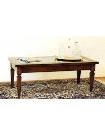 TAVOLINO CON VETRO IN BATTUTA