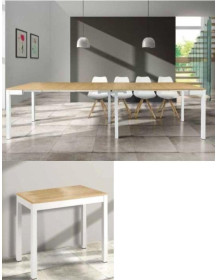 TAVOLO A CONSOLLE BIANCO ROVERE