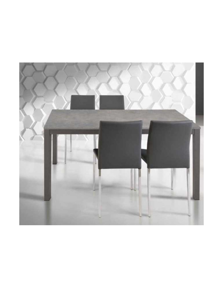 TAVOLO CON STRUTTURA IN METALLO MISURA CHIUSA E APERTA