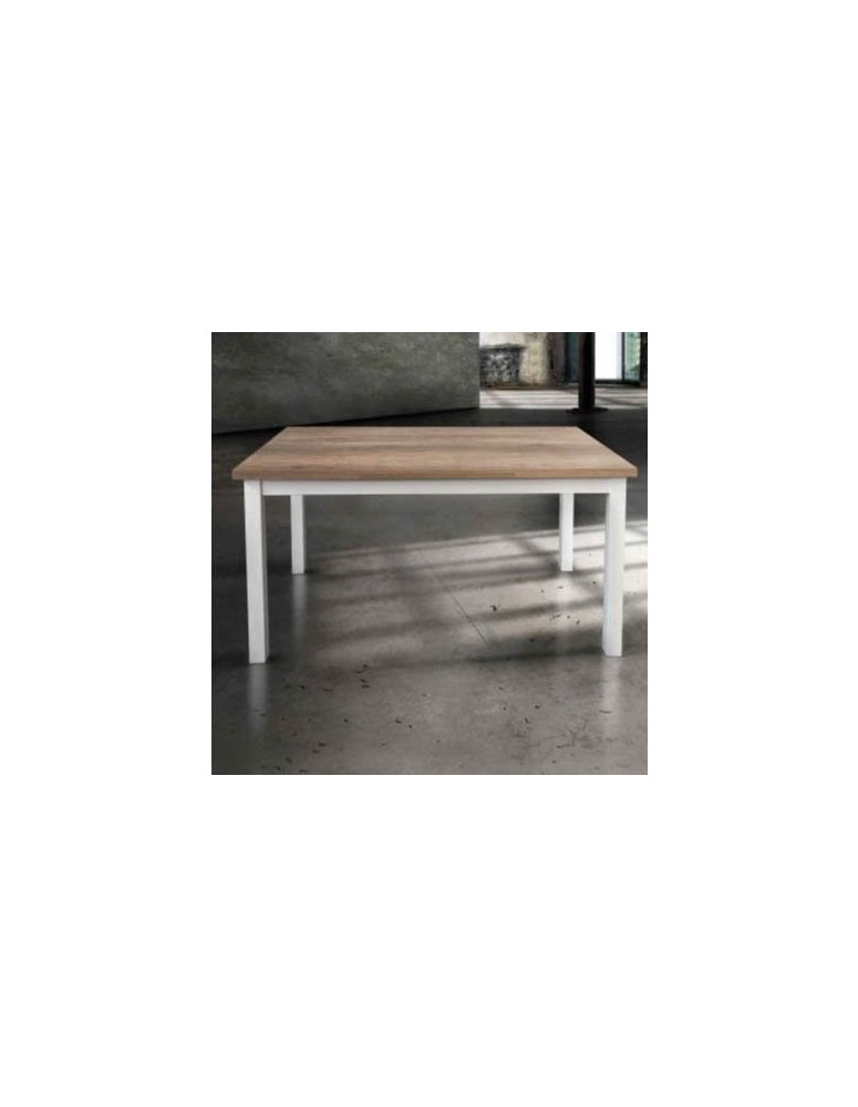 TAVOLO STRUTTURA BIANCA E PIANO GREZZO