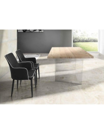 TAVOLO CON SUPPORTO IN VETRO