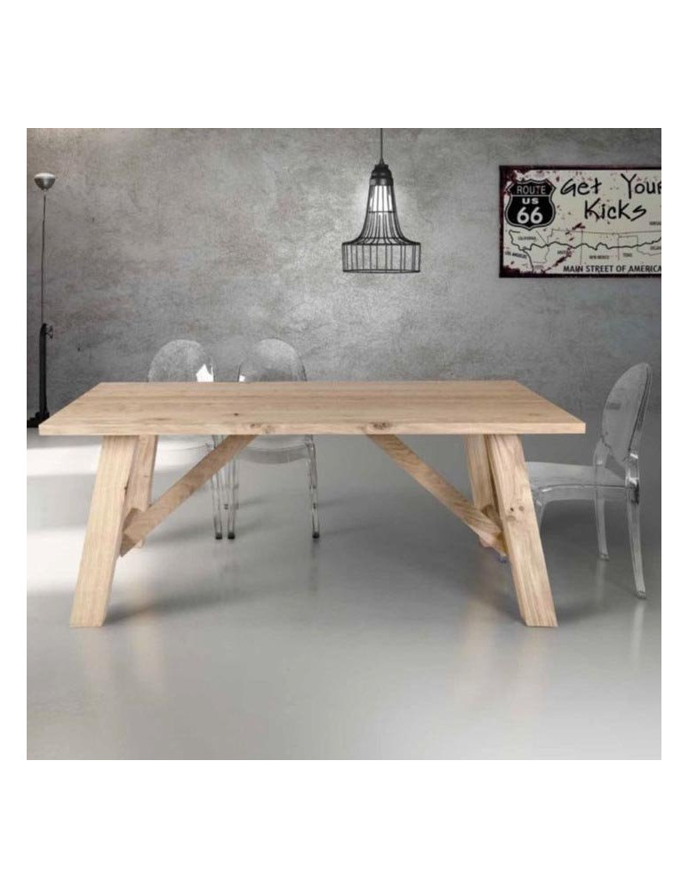 TAVOLO FISSO ROVERE SX SPESSORE 4 CM