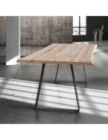 TAVOLO FISSO CON PLANCIA MASSICCIA GAMBE FERRO DI SPESSORE