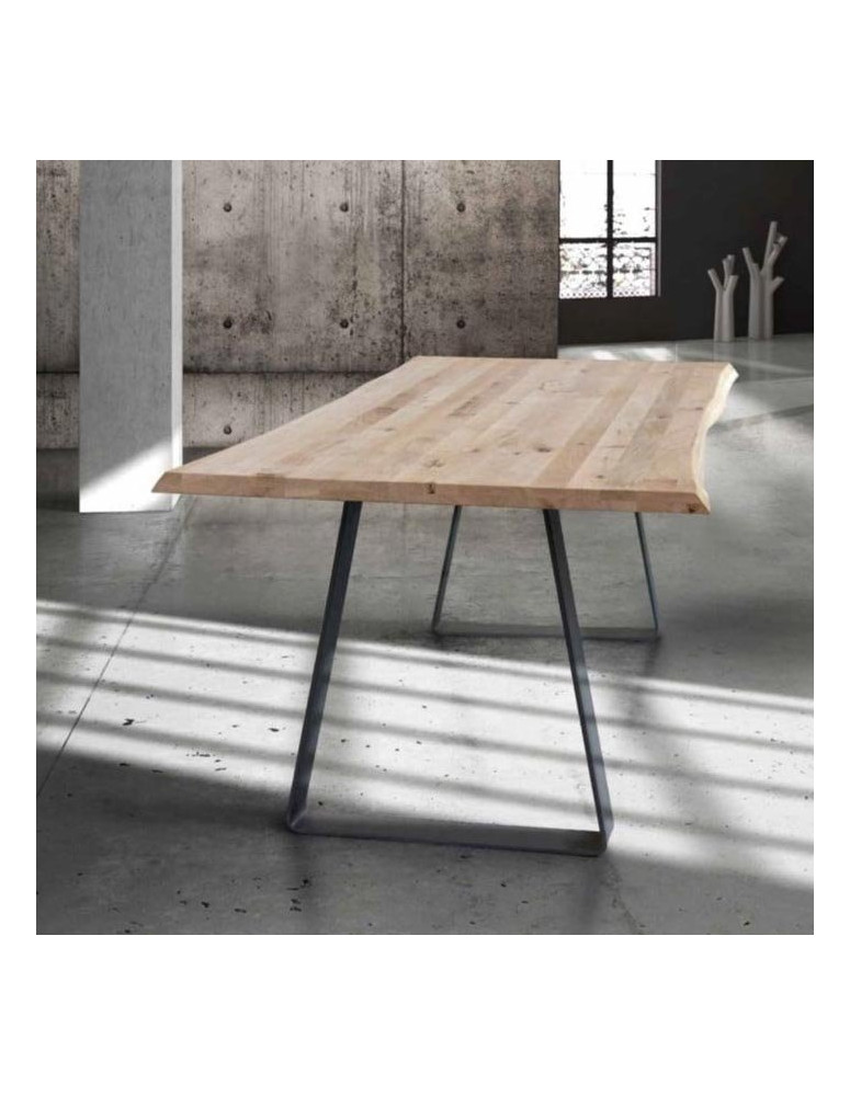 TAVOLO FISSO CON PLANCIA MASSICCIA GAMBE FERRO DI SPESSORE