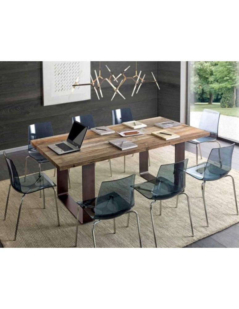 PIANO TAVOLO ONTANO PATINA GRIGIA TRATTATO CERA NATURALE