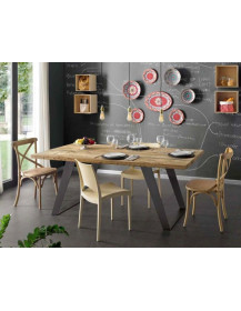 PIANO TAVOLO ONTANO PATINA BEIGE TRATTATO CERA NATURALE