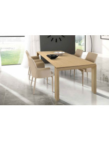 TAVOLO IN ROVERE CON DUE ALLUNGHE DA 40-50 CM