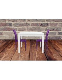 TAVOLO BIANCO FRASSINATO APERTURA  A LIBRO.