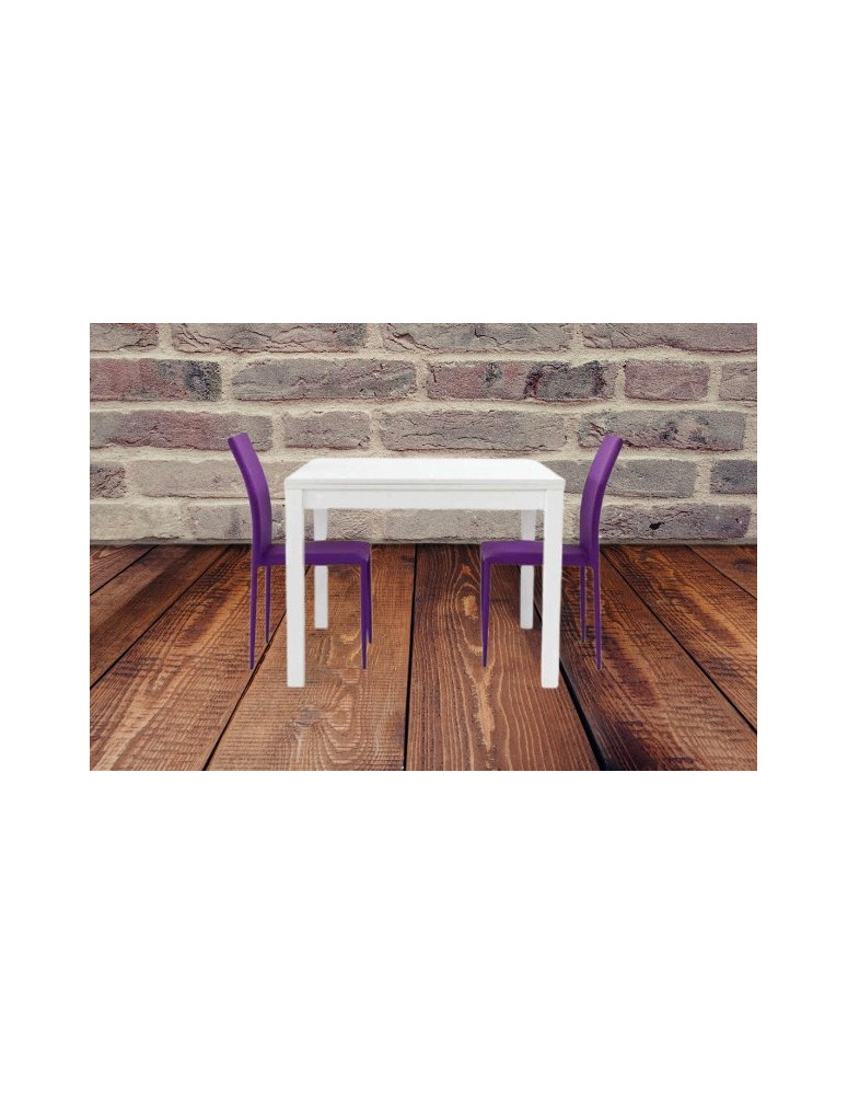 TAVOLO BIANCO FRASSINATO APERTURA  A LIBRO.