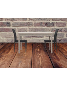 TAVOLO ROVERE GRIGIO  CON 2  ALLUNGHE DA 40