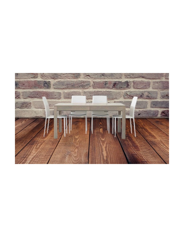 TAVOLO IN ROVERE GRIGIO CON 4 ALLUNGHE