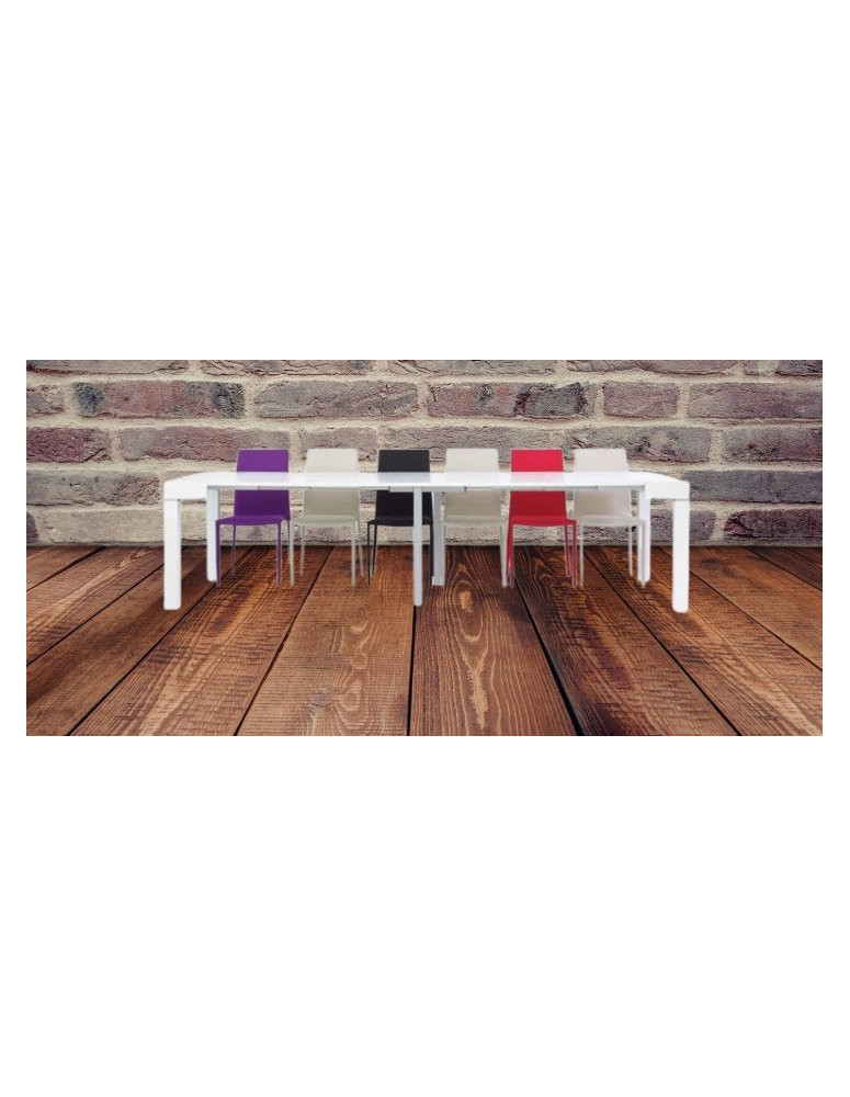 TAVOLO A CONSOLLE TORTORA,BIANCO FRASSINATO E WENGE’