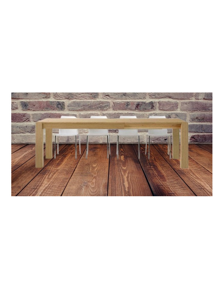 TAVOLO IN ROVERE NATURALE CON ALLUNGHE