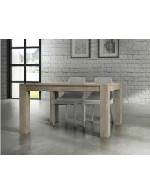 TAVOLO IN ROVERE PATINATO CON SEDIE PIU CREDENZA PATINATA