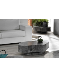 TAVOLINO A TRAPEZIO  IN PIETRA FOSSILE