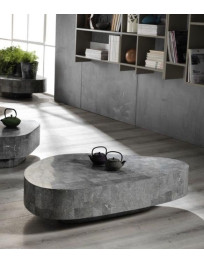 TAVOLINO A GOCCIA  IN PIETRA FOSSILE COLORE GRAY STONE