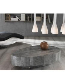 TAVOLINO A GOCCIA  IN PIETRA FOSSILE COLORE GRAY STONE