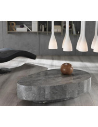 TAVOLINO A GOCCIA  IN PIETRA FOSSILE COLORE GRAY STONE