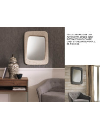 SPECCHIERA  PIETRA FOSSILE RETTANGOLARE CON INTERNO ANGOLI DISUGUALI