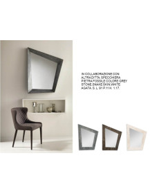 SPECCHIERA  PIETRA FOSSILE A 4 PUNTI DISUGUALI