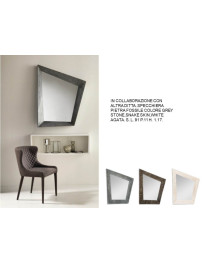 SPECCHIERA  PIETRA FOSSILE A 4 PUNTI DISUGUALI