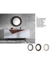 SPECCHIERA PIETRA FOSSILE ROTONDA