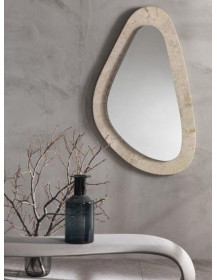 SPECCHIERA  PIETRA FOSSILE A GOCCIA DISUGUALE