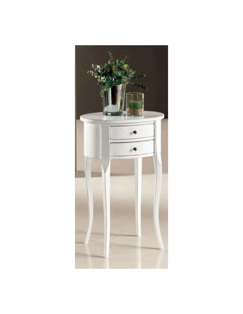 TAVOLINO OVALINE BIANCO