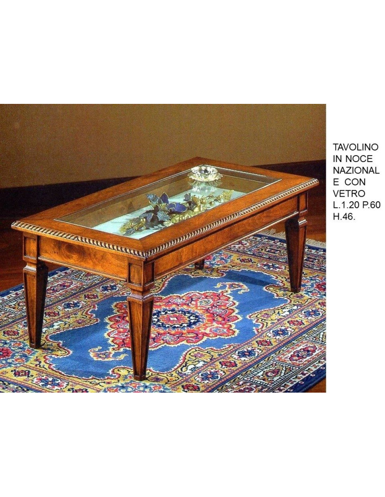 TAVOLINO CON INTAGLIO NEL PERIMETRO