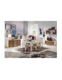 VETRINA LACCATA 1 PORTA SX E DX E CASSAPANCA LACCATA PORTA TV 2 PORTE