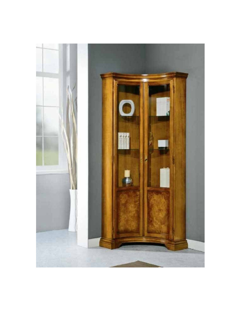 VETRINA  ANGOLO SAGOMATO 2 PORTE ALTA