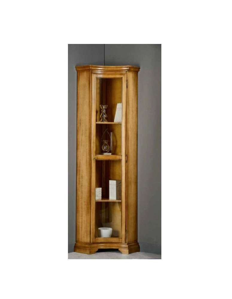 VETRINA ANGOLO SAGOMATO ALTA 1 PORTA CON VETRI