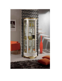 VETRINA  SEMICERCHIO ALTA CON CASSETTO BASSO CON  VETRI