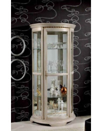 VETRINA  SEMICERCHIO GRANDE CON VETRI PATINATA