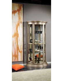 VETRINA  SAGOMATA CON PANNELLI  E VETRI