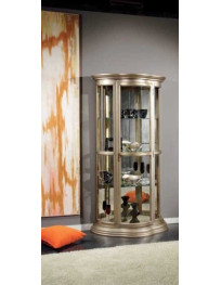 VETRINA  SAGOMATA CON PANNELLI  E VETRI