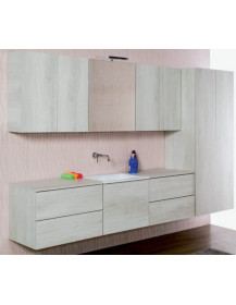 COMPOSIZIONE SOSPESA CON COLONNA LATERALE A DUE ANTE