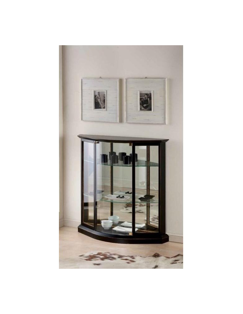 VETRINA PIATTA BASSA CON PORTA TUTTA A VETRO