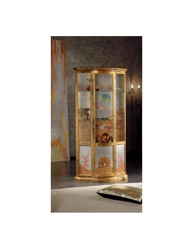 VETRINA PIATTA ALTA CON PANNELLI