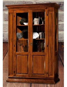 VETRINA 2 PORTE CON LESENE LATERALI VERNICIATA