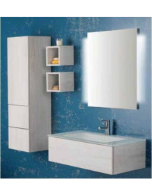 BAGNO SOSPESO CON LAVELLO CRISTALLO BIANCO