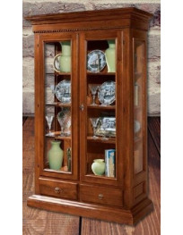 VETRINA 2 PORTE VERNICIATA 2 CASSETTI.