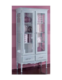 VETRINA 2 PORTE 2 CASSETTI LACCATA
