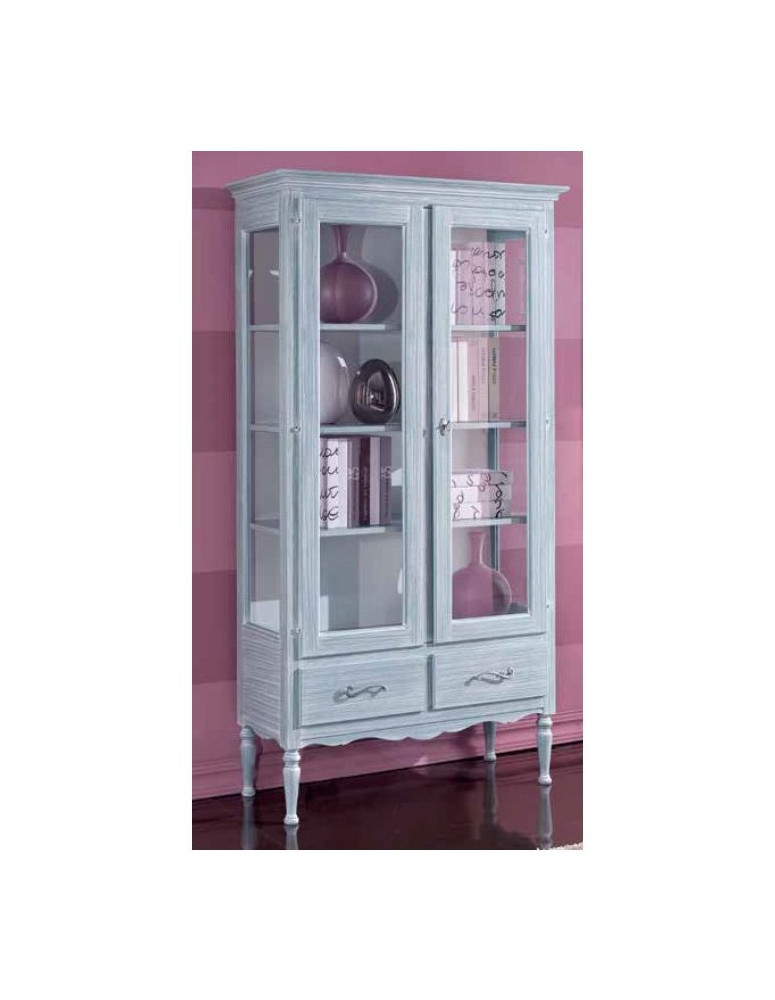 VETRINA 2 PORTE 2 CASSETTI LACCATA