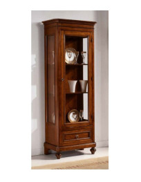 VERTRINETTA 1 PORTA CON 1 CASSETTO LACCATA.