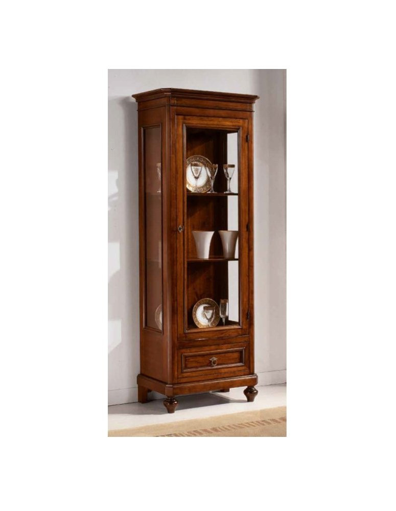 VERTRINETTA 1 PORTA CON 1 CASSETTO LACCATA.