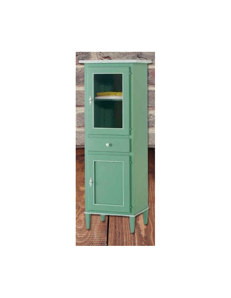 VETRINETTA 2 PORTE CON 1 CASSETTO LACCATA