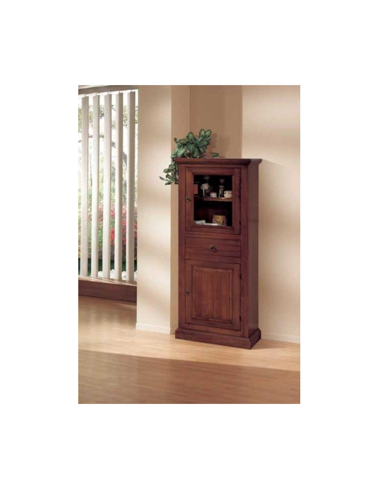 ARGENTIERA 1 PORTA LEGNO 1 CASSETTO E 1 PORTA A VETRO