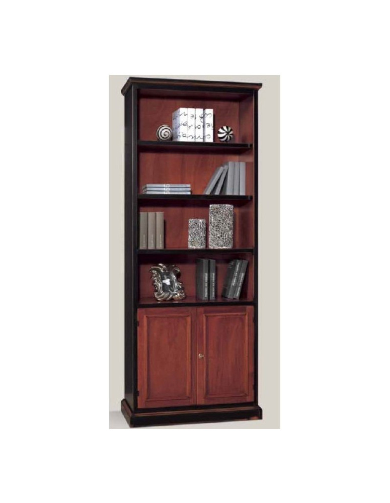 LIBRERIA 2  VANI DUE ANTE 1 VANO A GIORNO E DUE ANTE A VETRO  ANTICHIZZATA